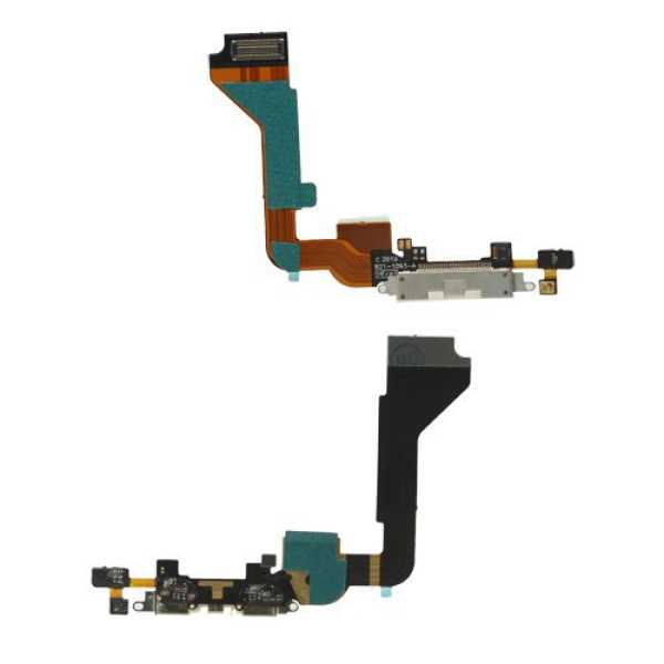 Charging Connector Flex Cable For Apple iPhone 4 Black