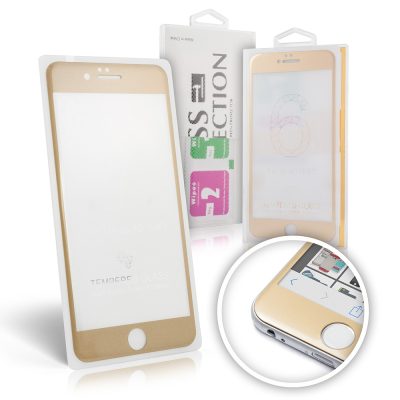 Τζαμάκι Προστασίας Ολόκληρης Οθόνης 0.3mm Χρυσό Για Apple iPhone 6 Plus / iPhone 6s Plus (Full Cover Tempered Glass) EU