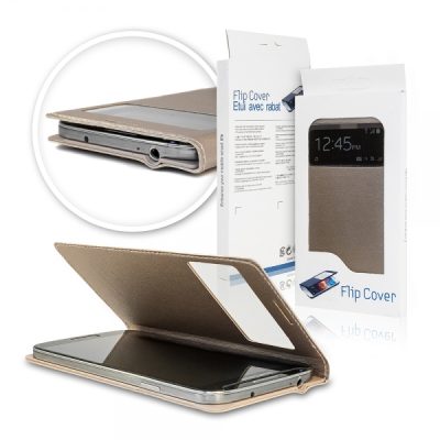 Θήκη Flip Case Samsung Core Prime G360 Με Παραθυράκι Χρυσό