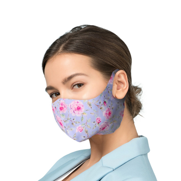 Protective Face Mask With Sliver Ions Flowers