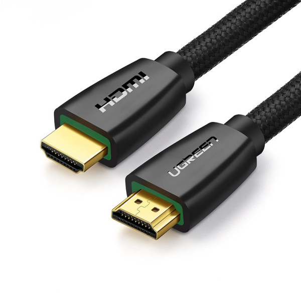 Ugreen HD118 HDMI 2.0 Braided Cable HDMI male - HDMI male 1.5m Black 40409 The HDMI-HDMI cable allows you to connect you