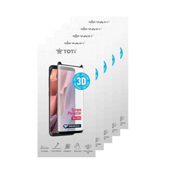 5pcs 3D Tempered Glass Screen Protector Apple iPhone 12 Pro Max Black
