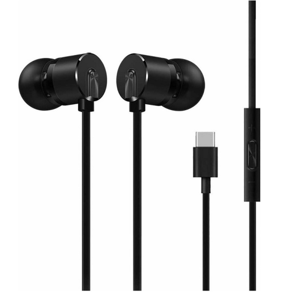 OnePlus Bullets Type-C In-ear Handsfree Headset USB-C 1,15m Black Original OnePlus headphones with Type-C connector. Imm