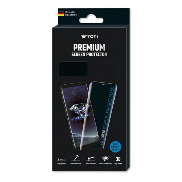 Toti Premium 3D Tempered Glass Screen Protector iPhone 14 Pro Black