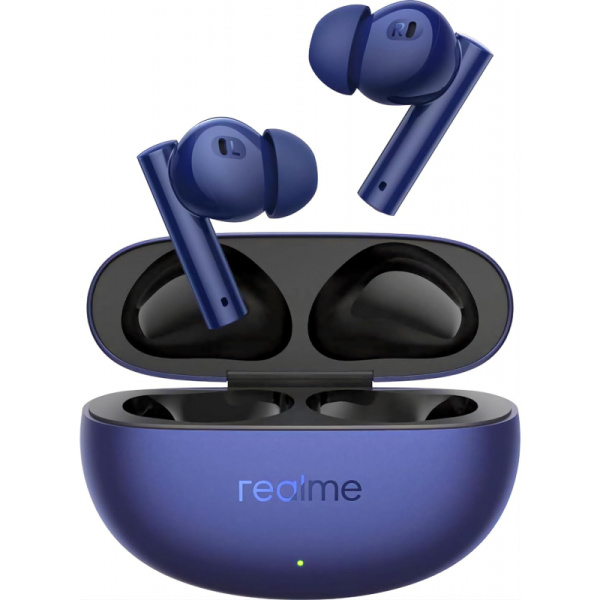 Realme Buds Air 5 Bluetooth Handsfree Ακουστικά Με Αντοχή Στον Ιδρώτα Kαι Θήκη Φόρτισης Μπλε
